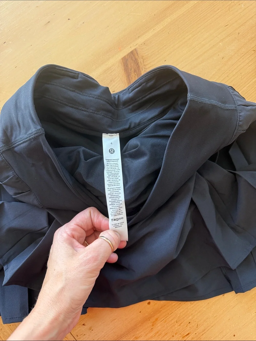 Lululemon Side-Pleat High-Rise Tennis Skirt with Built in Shorts in Black size 4